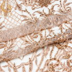 Ricamo in rilievo di lusso squisito della decorazione 3D del tessuto del vestito da sposa