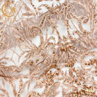Ricamo in rilievo di lusso squisito della decorazione 3D del tessuto del vestito da sposa