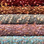 Tessuto a paillettes delicato Mesh Beaded Floral Embroidery Lace multicolore del pizzo