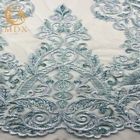 Mesh Lace Fabric Sequins Decoration ricamato su misura per le donne si veste