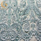 Mesh Lace Fabric Sequins Decoration ricamato su misura per le donne si veste