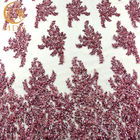 MDX Mesh Embroidery Glitter Lace Fabric solubile in acqua con gli zecchini