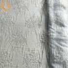 Il bello scintillio ricamato bianco merletta il poliestere del tessuto MDX 20% per i vestiti
