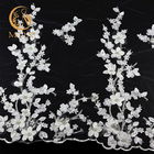 Le nozze nuziali Tulle merlettano la disposizione 25cm con la decorazione del fiore 3D con le perle
