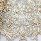 modello floreale di immaginazione in rilievo del pizzo del tessuto del ricamo del vestito da sposa 3D