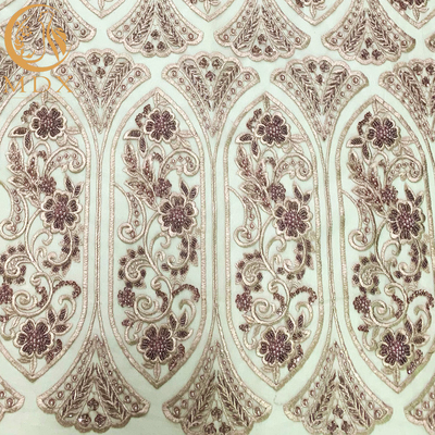 Abito nigeriano di Crystal Beaded Fabric For Bridal di stile del pizzo del ricamo